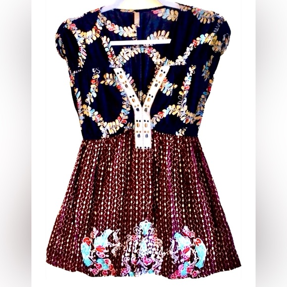 Free People Boho cap sleeve blouse - Picture 1 of 10